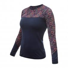 Дамска мерино тениска MERINO IMPRESS tee ls BLU Дамска мерино тениска MERINO IMPRESS tee ls BLU